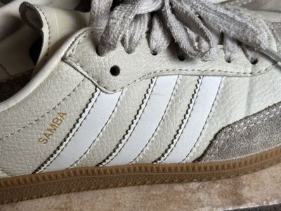 Adidas Samba White Leather Sneakers Women's Size 6.5