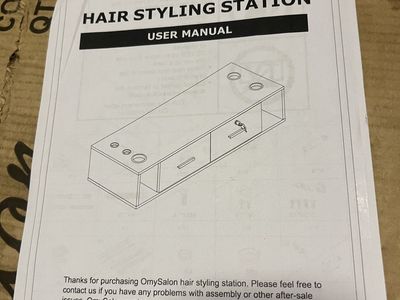 OmySalon Hair Styling Station Model HSC-17-B Black