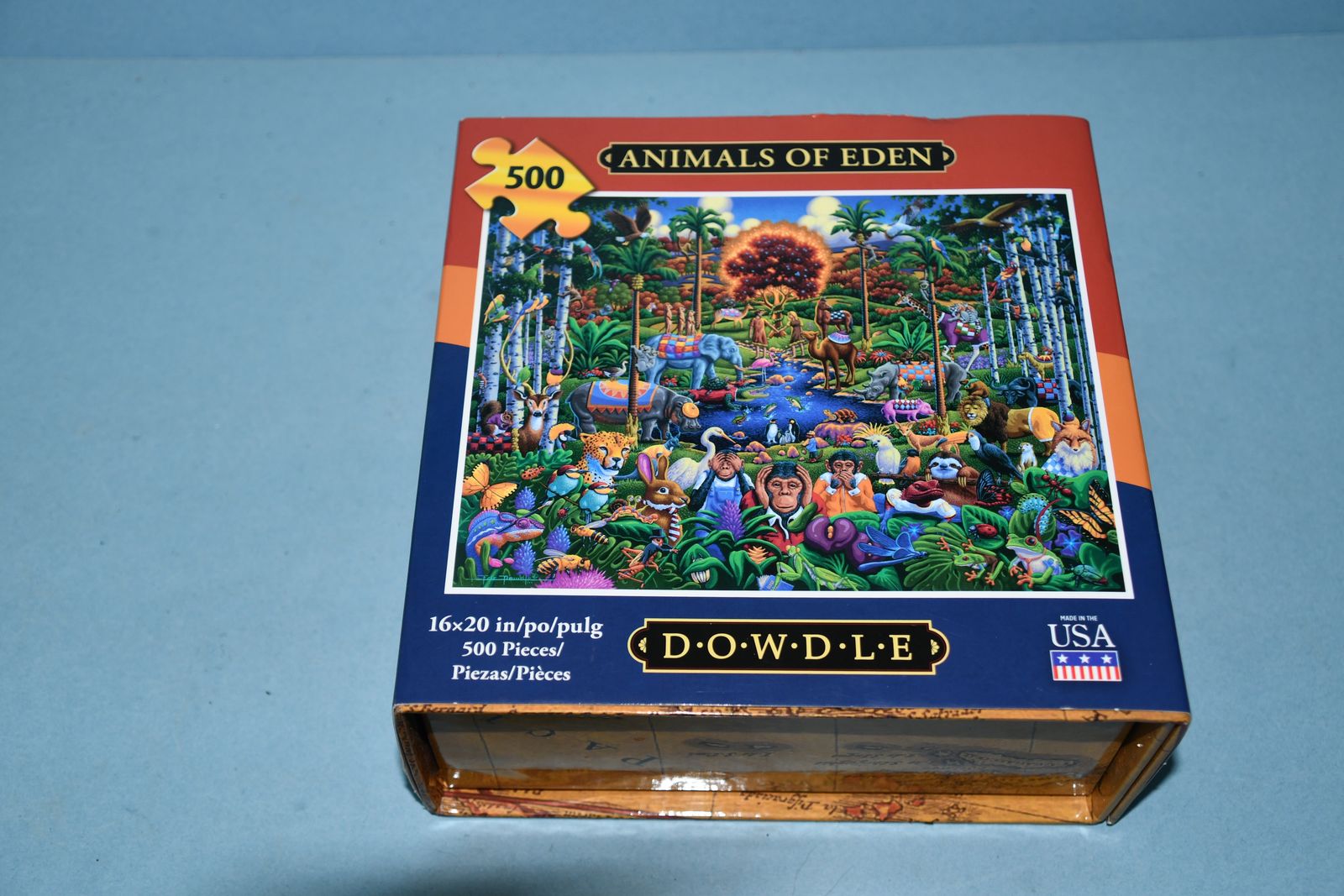 DOWDLE "THE ANIMALS OF EDEN" 500 Piece Jigsaw Puzzle ~ COMPLETE!