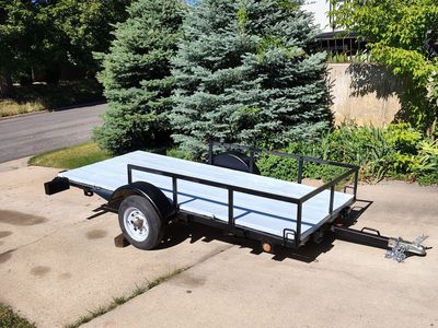 Utility Trailer - Compact and Versatile 4x10 ft Flatbed with 12" Tires