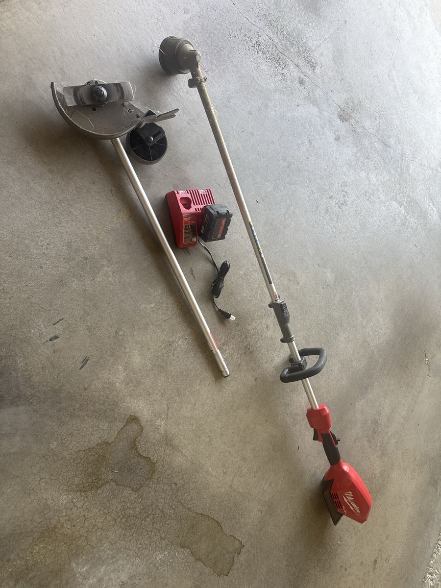 Milwaukee M18 FUEL Cordless String Trimmer and Edger Attachment Set with Battery & Charger