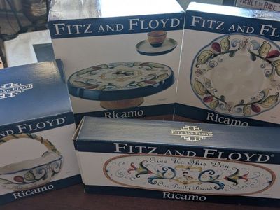 Fitz and Floyd Ricamo Serving Pieces