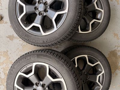 Set of 4 Subaru Factory Wheels with Michelin X-Ice 225/55R17 Tires