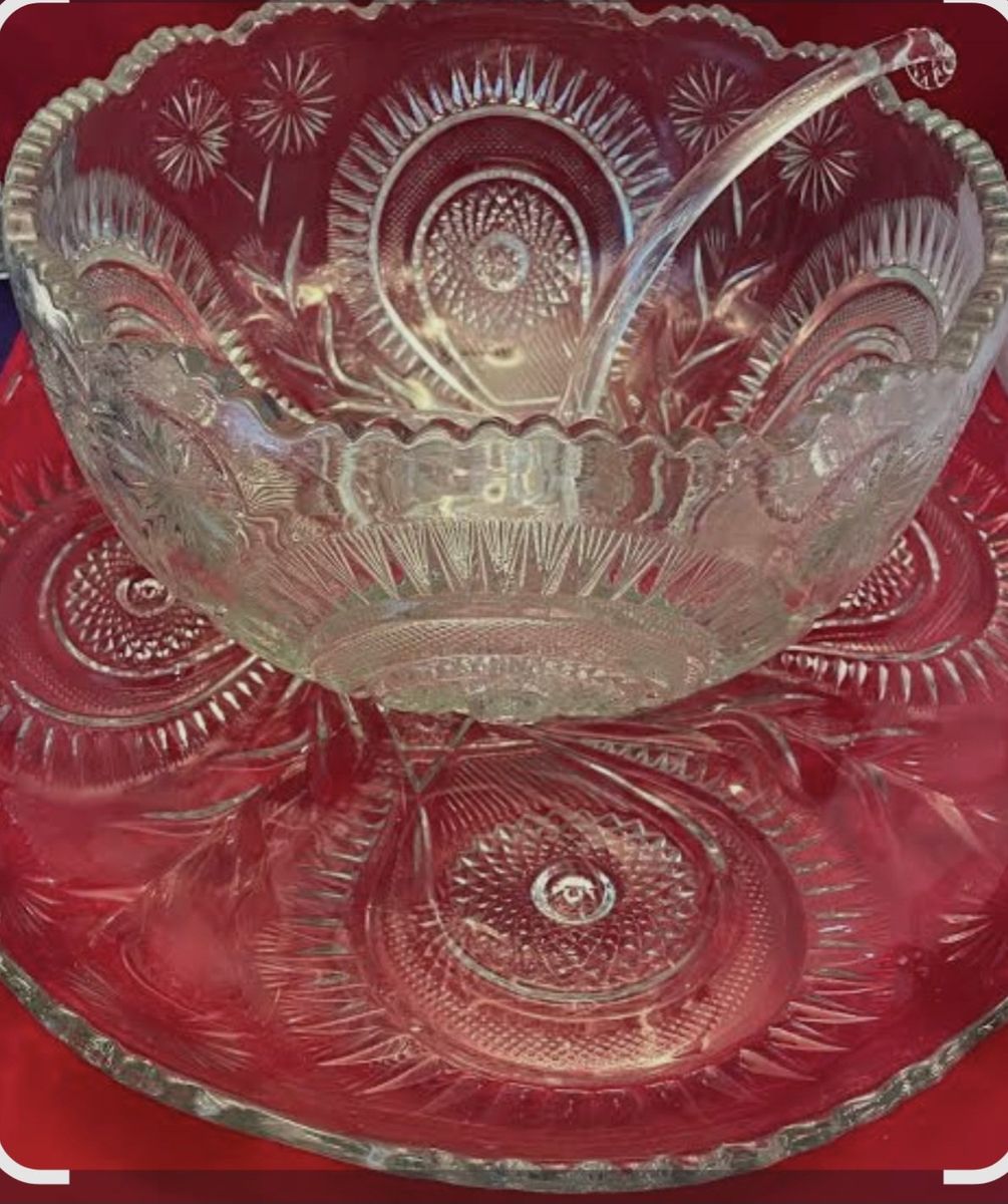 Beautiful Cut Glass Punch