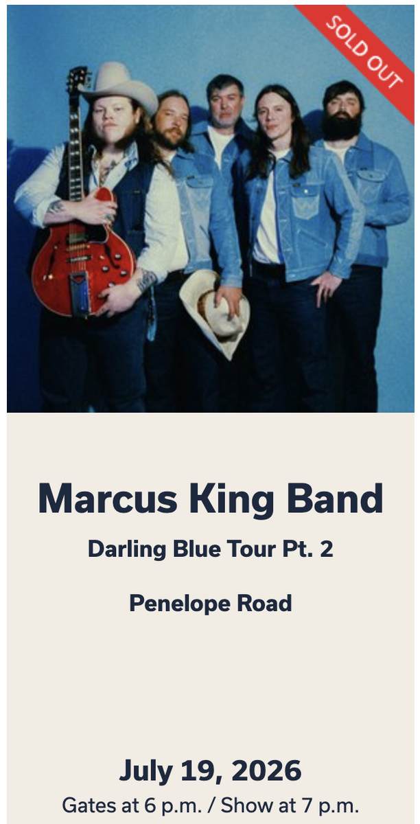 Marcus King Tickets (2) Red Butte July 19, 2026