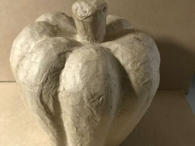 Darice Paper Mache Pumpkin 6” High 5 1/2” Wide