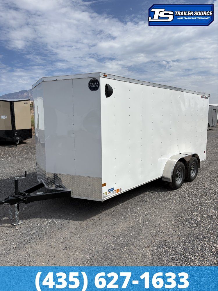 7x16 Wells Cargo FastTrac Enclosed Cargo Trailer - 6'6" Interior - 7K GVWR -
