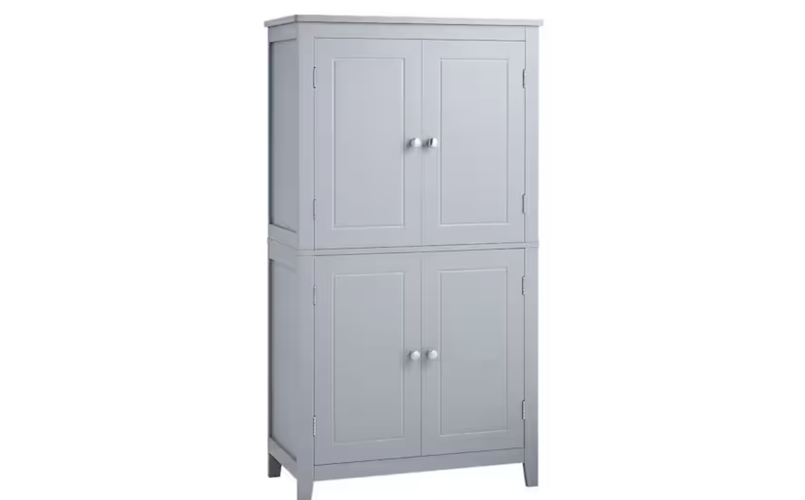 New in Box 24 in. W x 12 in. D x 43 in. H Freestanding Gray Linen Cabinet with 4 Doors