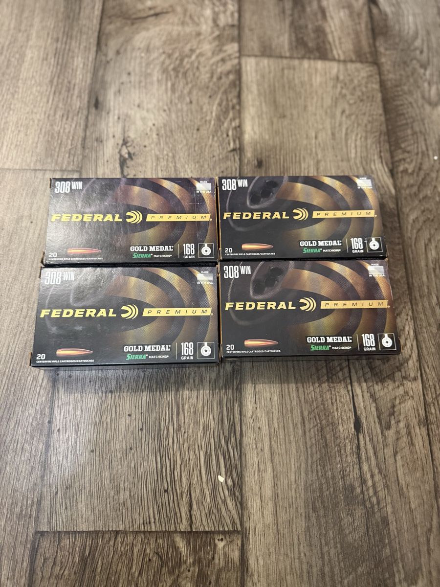 Federal Gold Medal .308 168 GR Sierra Match King