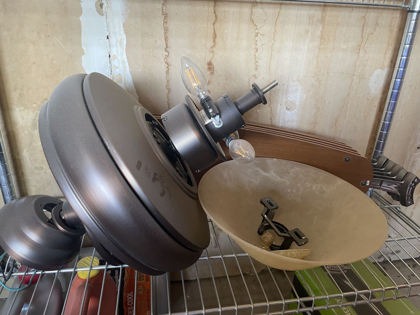 Ceiling Fan with Light Kit and Wood Blades