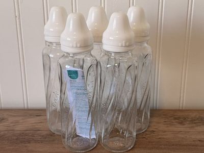 5 Evenflo Glass Bottles