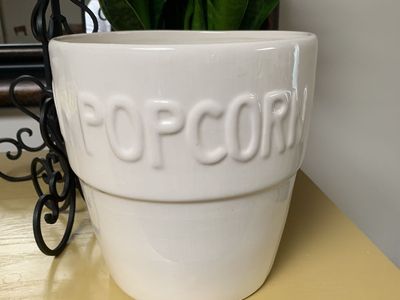 Large Ceramic Popcorn Bowl