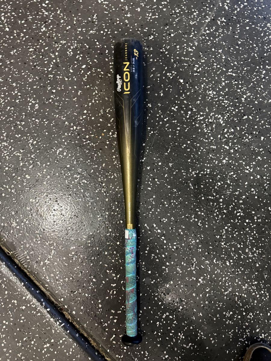 Rawlings Icon Carbon Official Baseball Bat -13, 26 in / 2 5/8” barrel