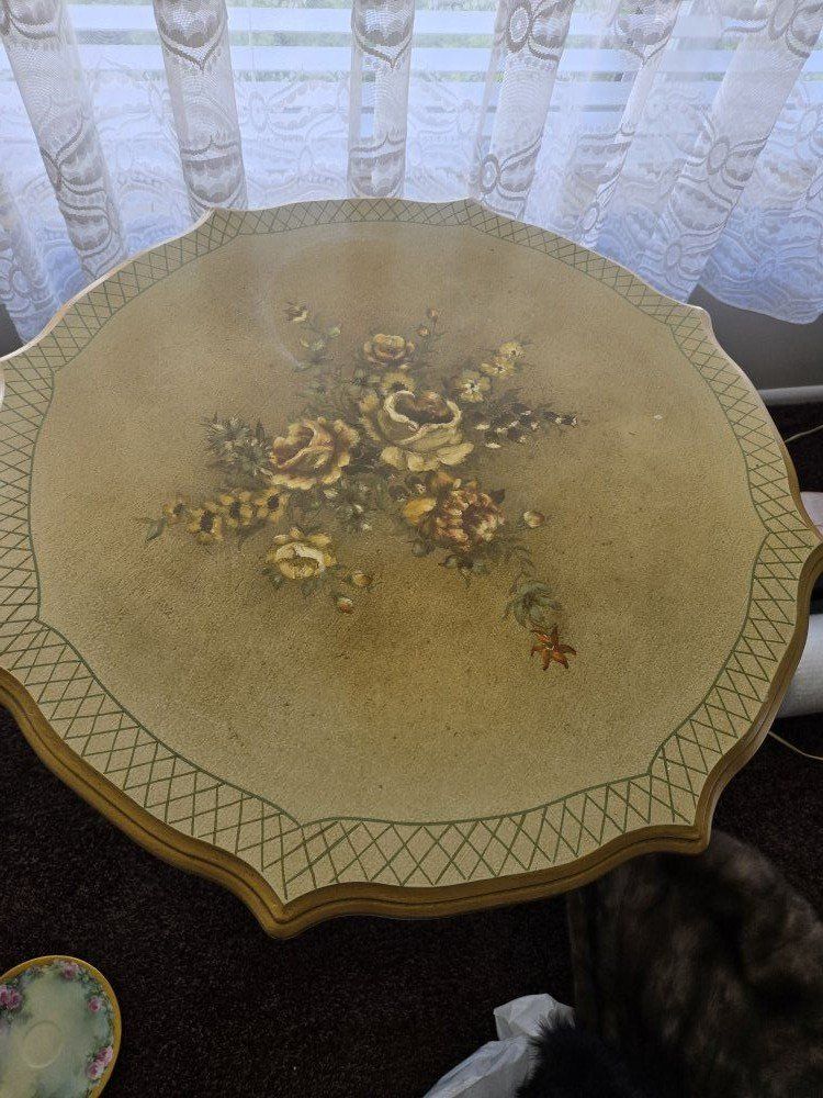 Antique-Style Louis XVI Table Set. Three Pieces