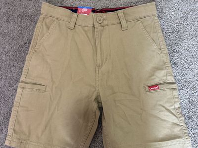 Tan Levi cargo shorts