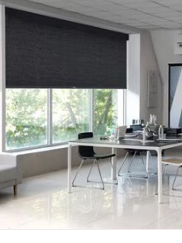4 New 96inX38 1/4In HD Black Roller Shades