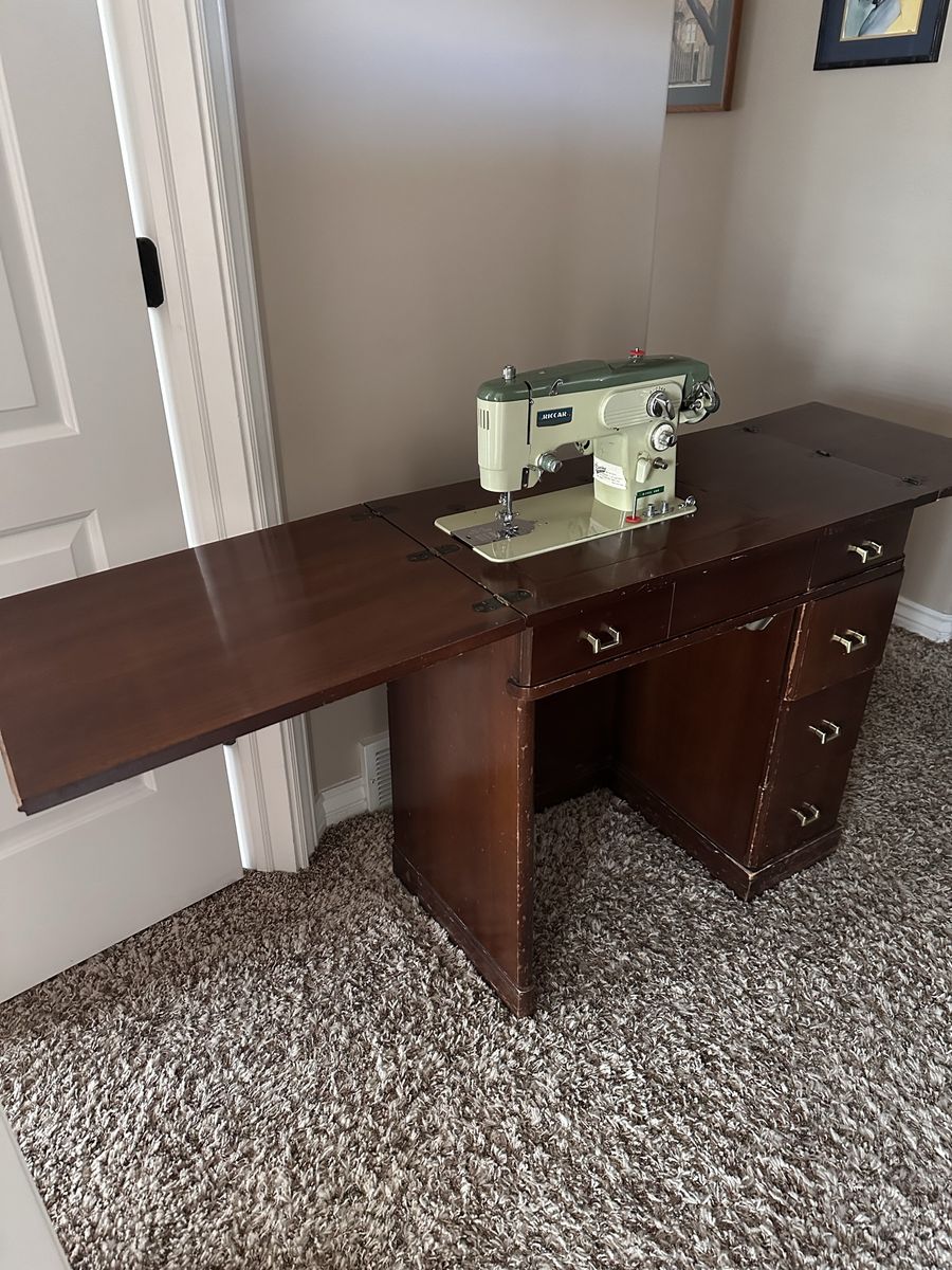 Vintage Riccar Sewing Machine in Original Cabinet