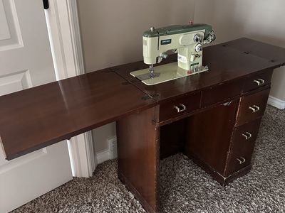 Vintage Riccar Sewing Machine in Original Cabinet