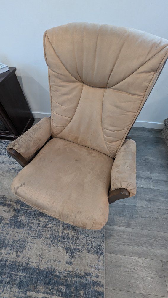 Reclining Rocking chair with Wooden Frame