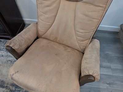 Reclining Rocking chair with Wooden Frame