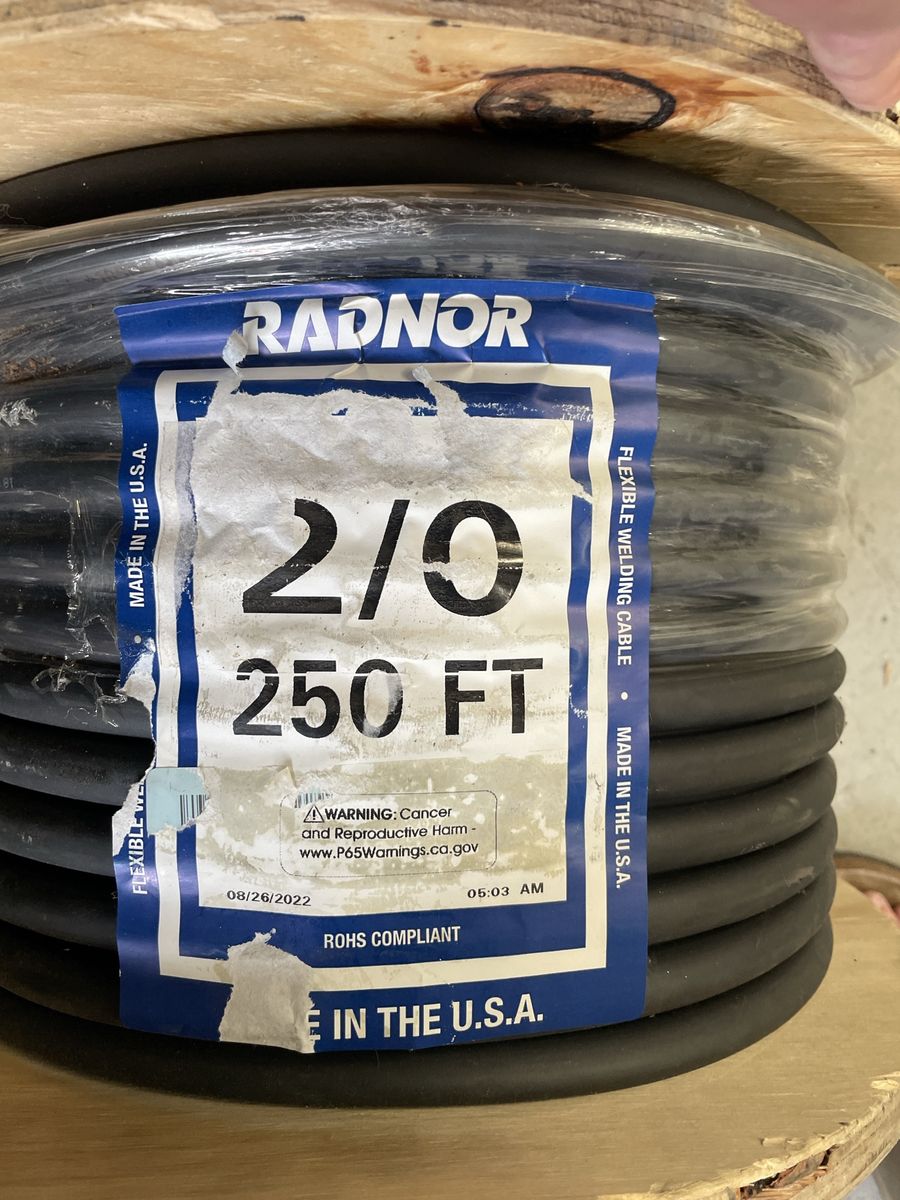 Radnor 2/0 AWG 250 FT Flexible Welding Cable