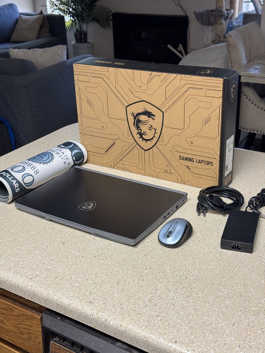 MSI Thin 15 Gaming Laptop - i5 13th Gen, RTX 3050, 16GB RAM, 512GB SSD