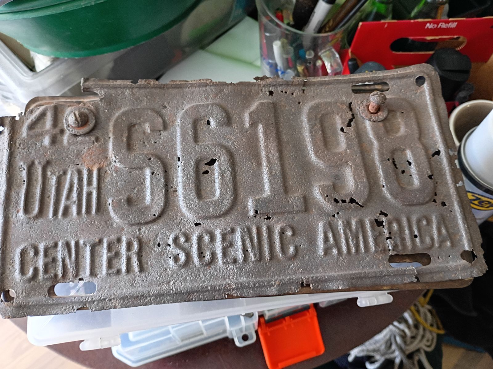 Sweet 1942 Utah license plate!