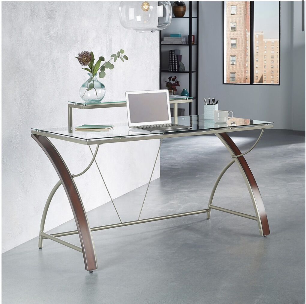 55 Glass Computer Desk