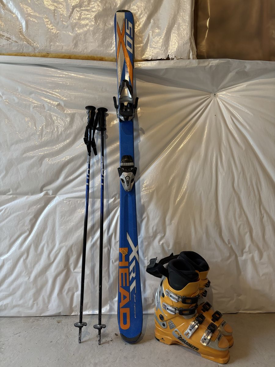 HEAD XR Full-Speed Ski Set with Dolomite SX 05 Ski Boots and Poles