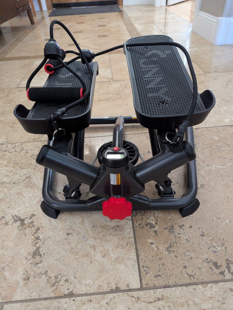 Mini Stepper with Resistance Bands & Digital Monitor - Compact Fitness Machine