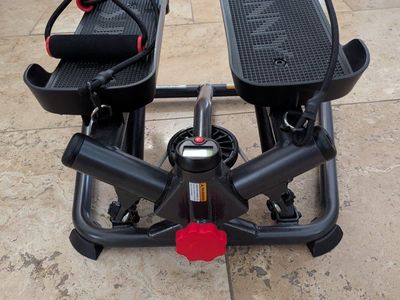 Mini Stepper with Resistance Bands & Digital Monitor - Compact Fitness Machine