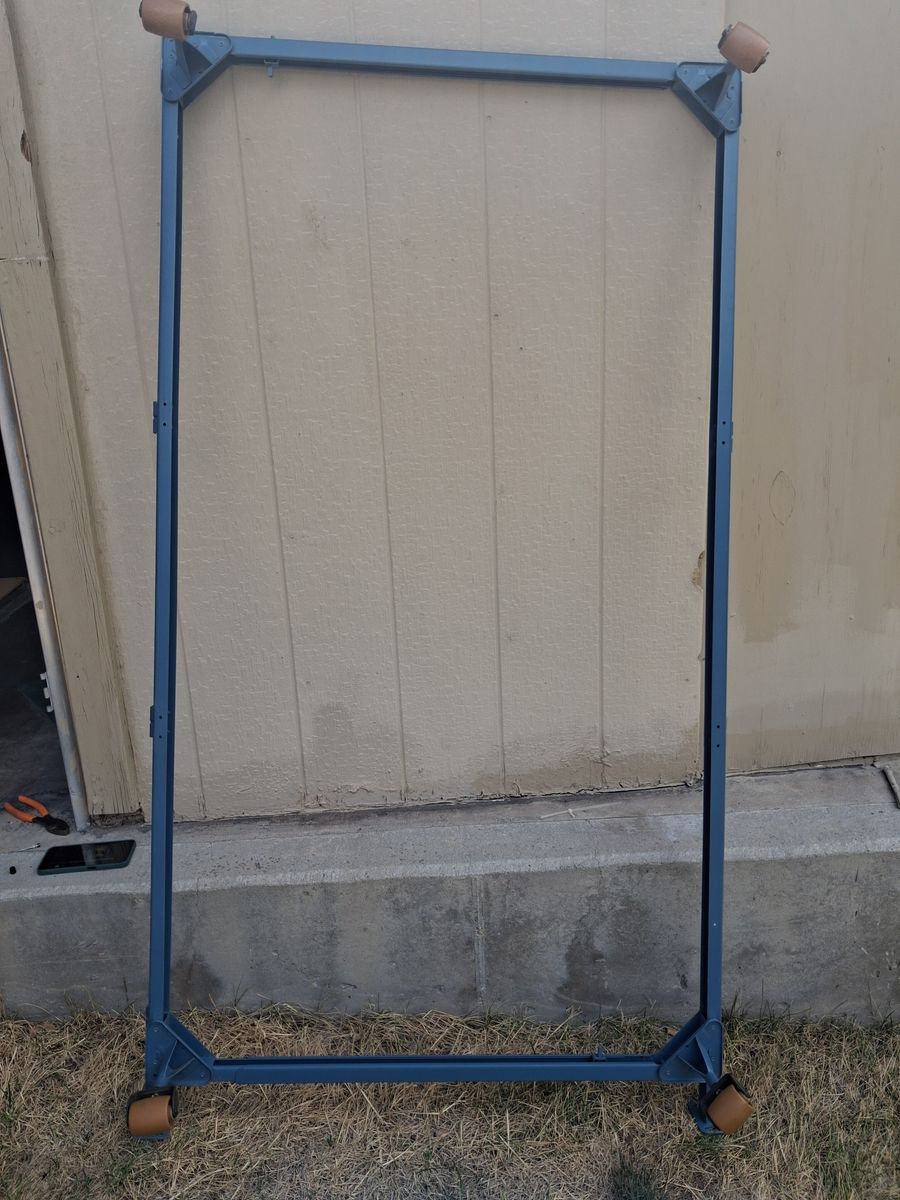 Adjustable Metal Bed Frame - Twin to Full Size with Casters
