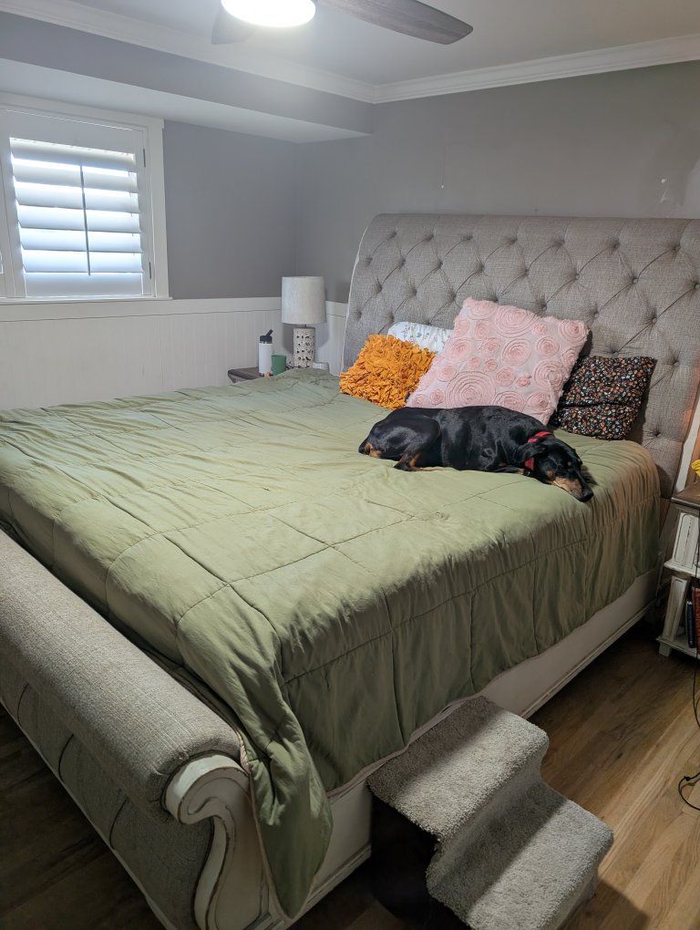 sleigh bed king and box spring if you want