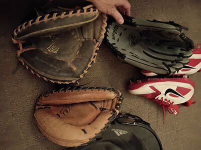 Adidas helmet,Nike cleats (hardly used)