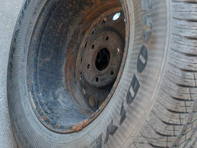 Goodyear Wrangler HP Tire & Rusty Wheel - FREE (Used, Fair Condition)