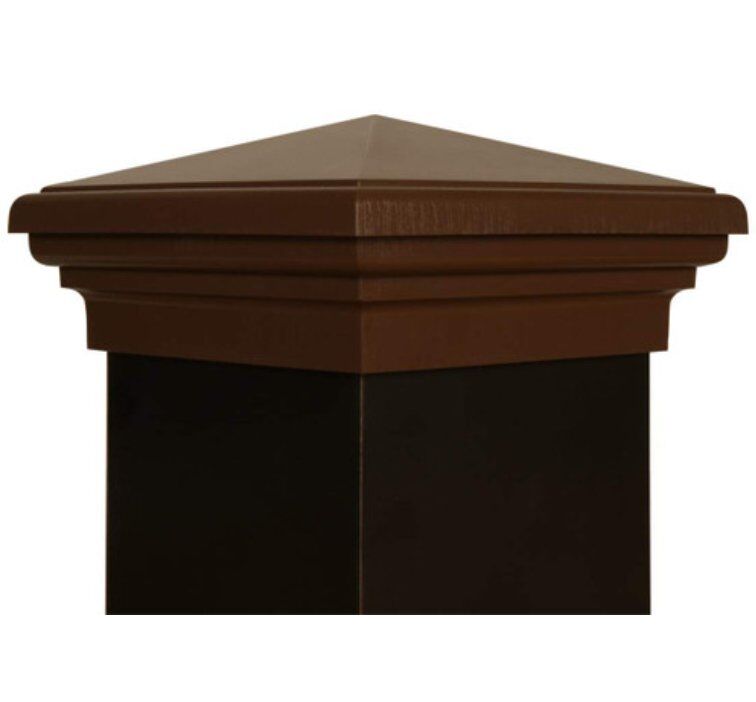 New Brown 6x6 Fence Post Caps