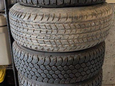 5 Stock Lexus LX450 OEM Wheels & 4 Goodyear Wrangler Kevlar 31.6" Tires on Wheels. Includes Spare.