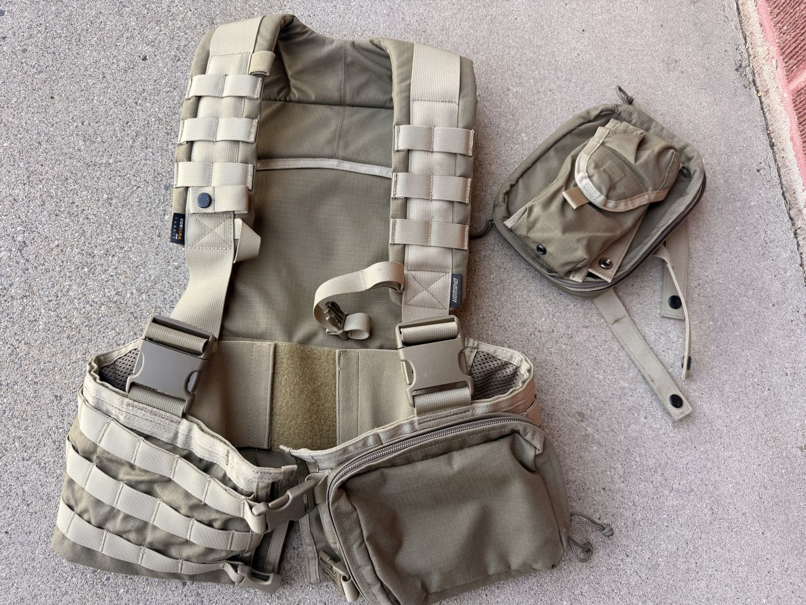Answer / WLF Tactical Vest Rig - Coyote Brown Cordura with Pouches