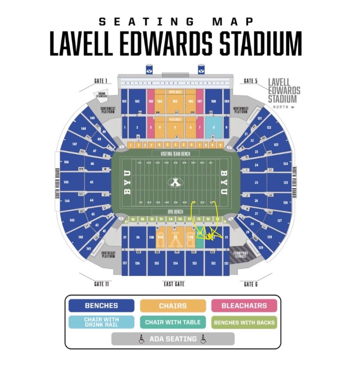 Notre Dame - BYU: Sec 32, lower bowl sideline (2 tix)