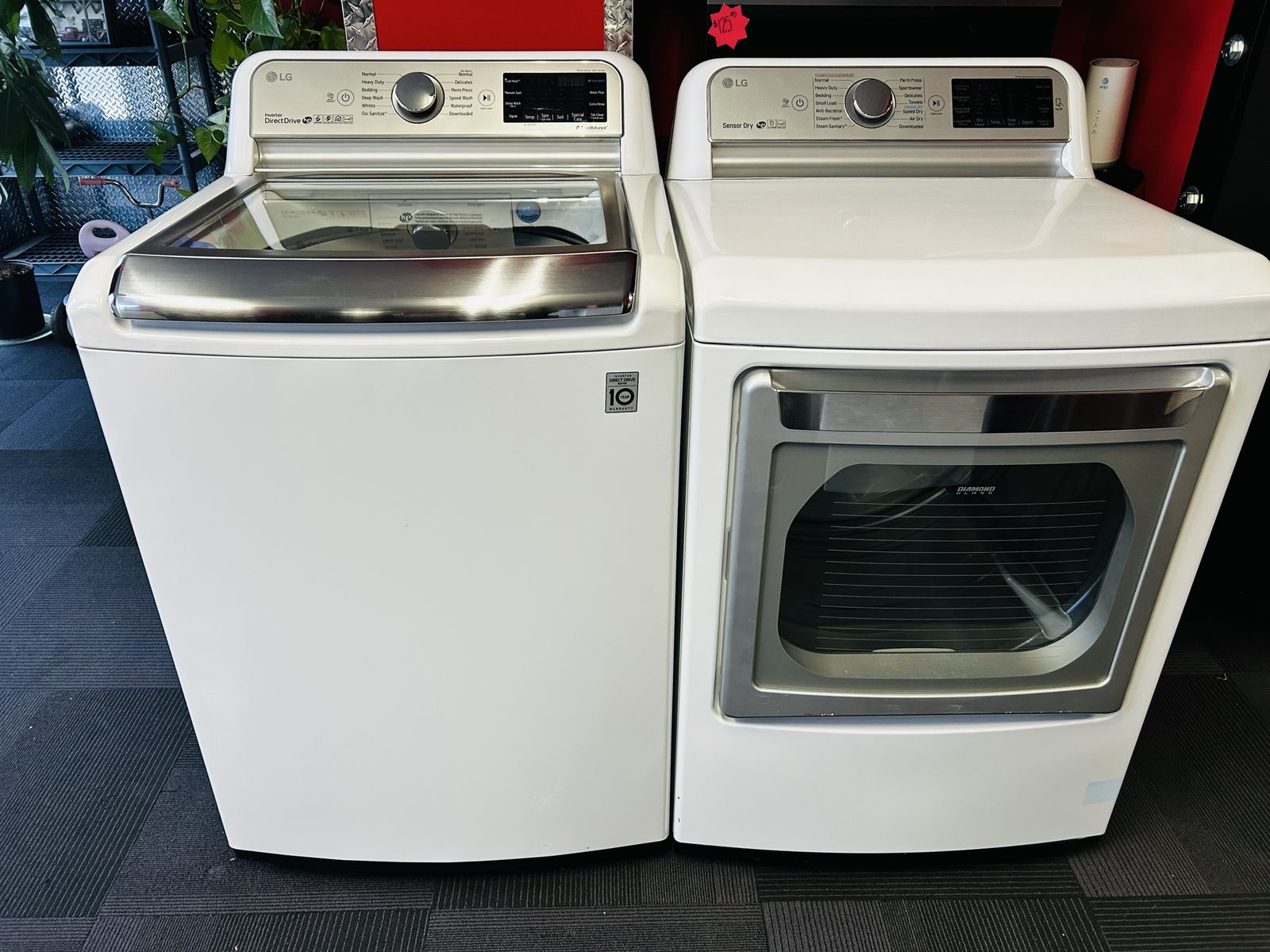 Lg Steam Gas Top Load Set