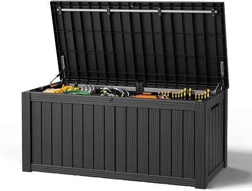 120 gallon Outdoor Deck Storage Box - Black or Gray available!