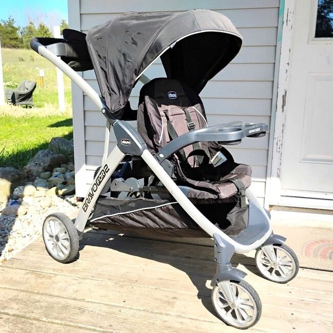 Sit and stand double stroller used