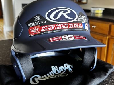 Rawlings Mach Carbon Batting Helmet Matte Navy Blue XL (7 5/8 - 8)