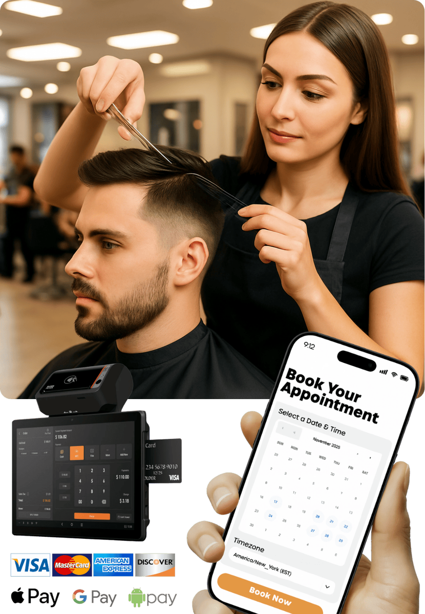 Salon Stacks No Cost Booking Deposits Platform. Hair Nails Clients Tip Splitting Tips Appointments by Stylist Calendar Payments