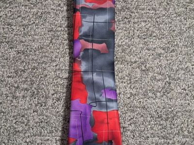 J. Garcia Robert Neurosis Collection 62 Red, Purple and Gray Geometric Tie