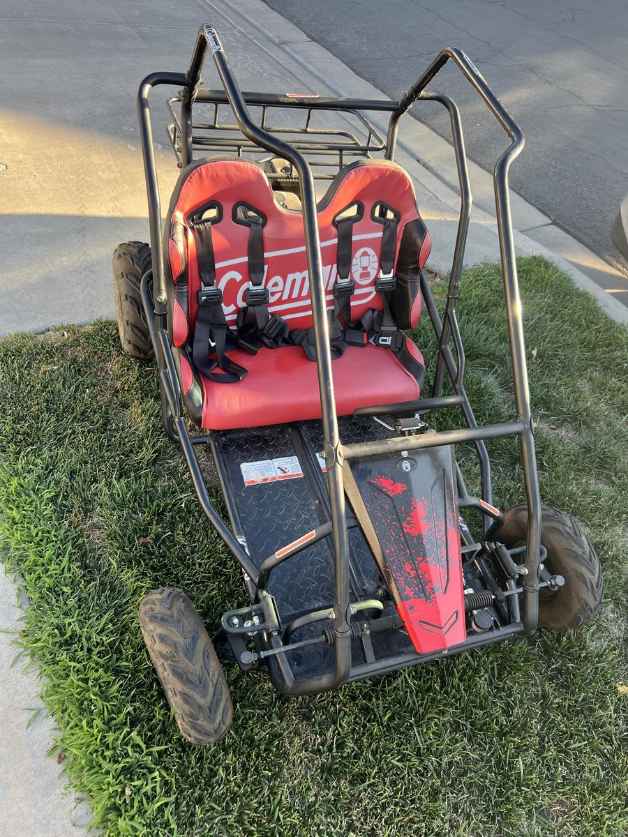 Coleman Powersports KT196 196cc 2-Seat Gas-Powered Go-Kart with Front & Rear Suspension