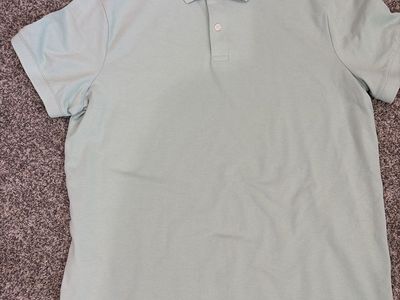 Goodfellow & Co Men's X-Large Polo Shirt Light Green Short Sleeve Collared Cotton Blend