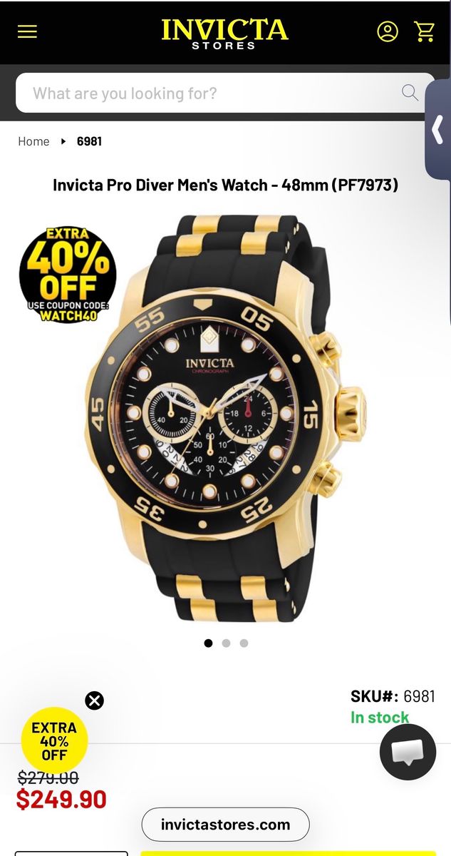 Invicta Pro Diver Scuba