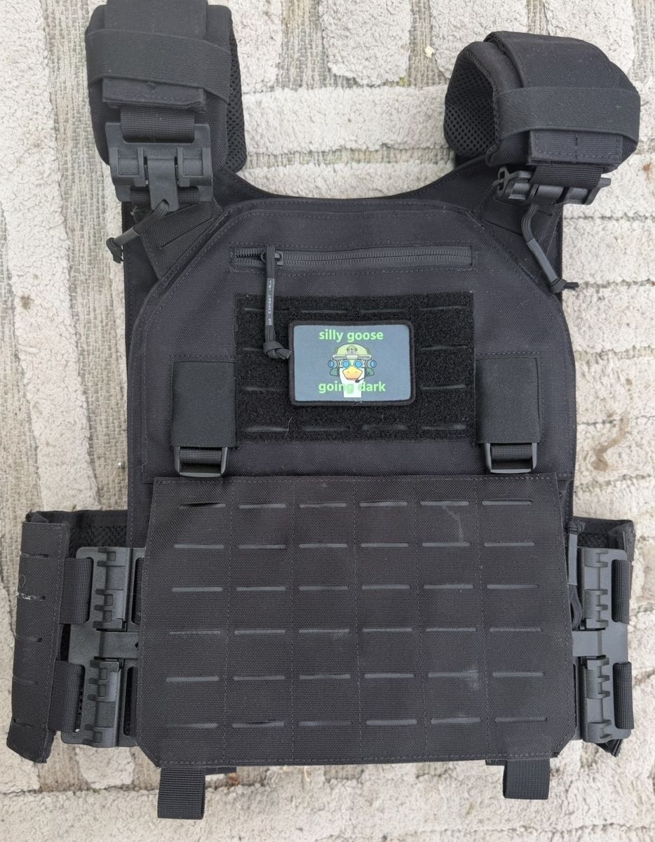 Cerberus LLC Tactical Vest & Level III Tungsten Steel Carbide Ballistic Plate - Stops Pistol & .223/AR Rounds