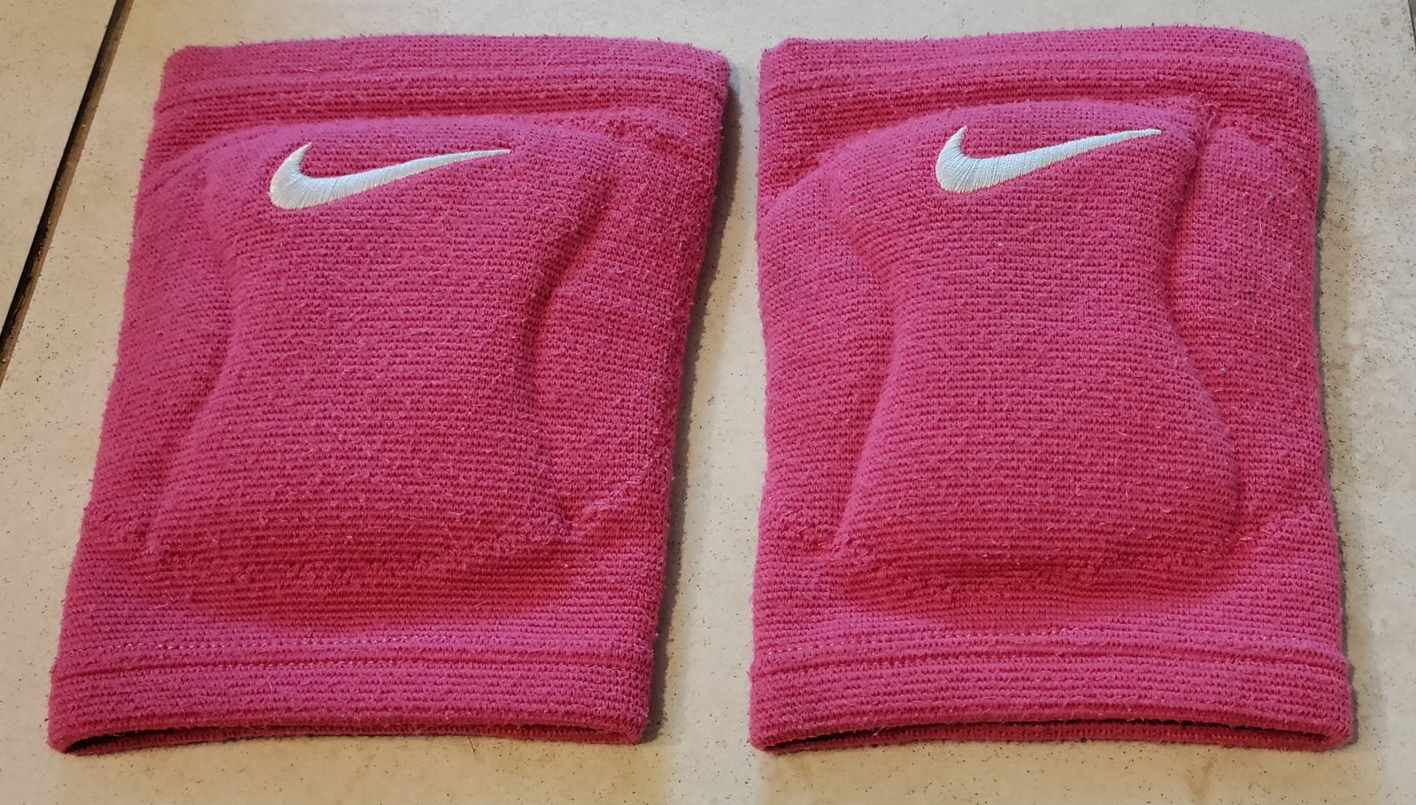 Hot Pink Nike Streak Volleyball Knee Pads with DriFit Technology
